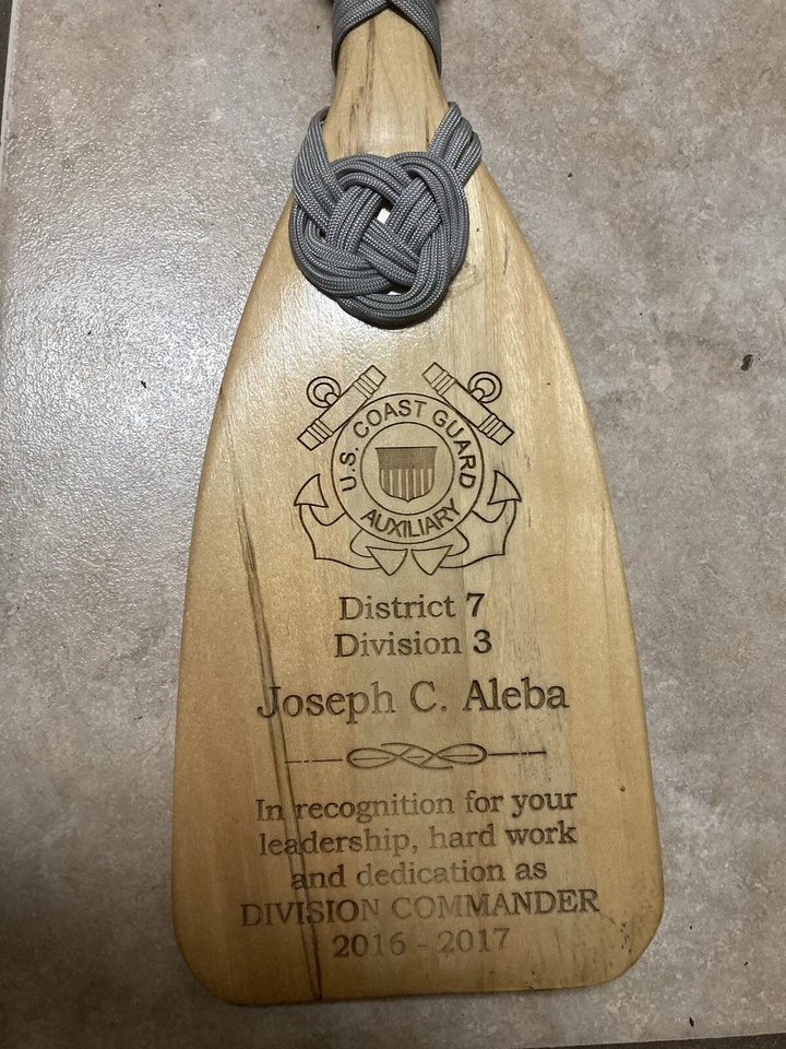 U.S.C.G. Escultura auxiliar remo remo arte parede decoração praia náutica - Imagem 2 de 4