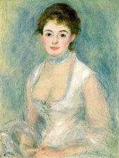 Art Giclee Printed Oil Painting Auguste Renoir Portrait of Madame Henriot Decor