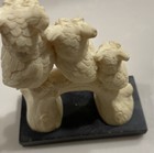 Vintage Carved Owls Figurine Sculpture Alabaster Resin A Santini  Italy 5” — photo 8