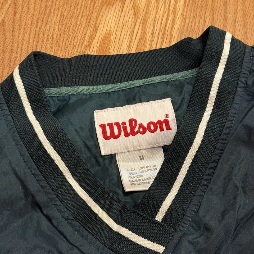 De colección Años 90 Azul Marino/Blanco Rayas Wilson Pull Over Para Mujer Talla M Raro Foto 3 de 4