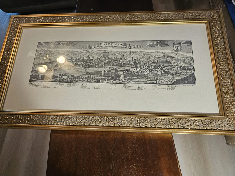 Litografía fina de Florencia Italia... muy bien enmarcada Foto 2 de 4