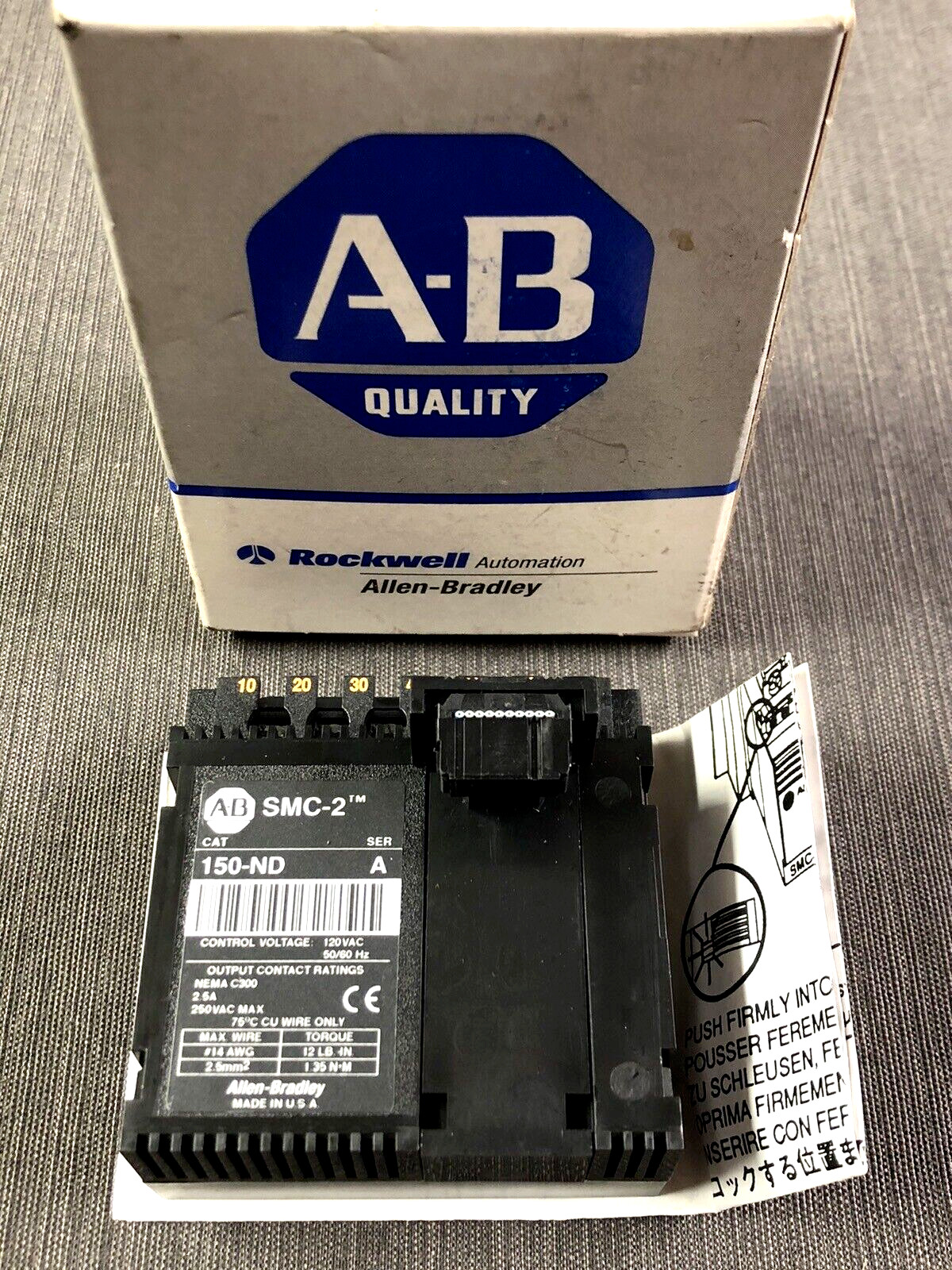 Allen-Bradley 150-ND SMC2 Soft Stop & Aux. Interface Board 5 to 16A 120V Control