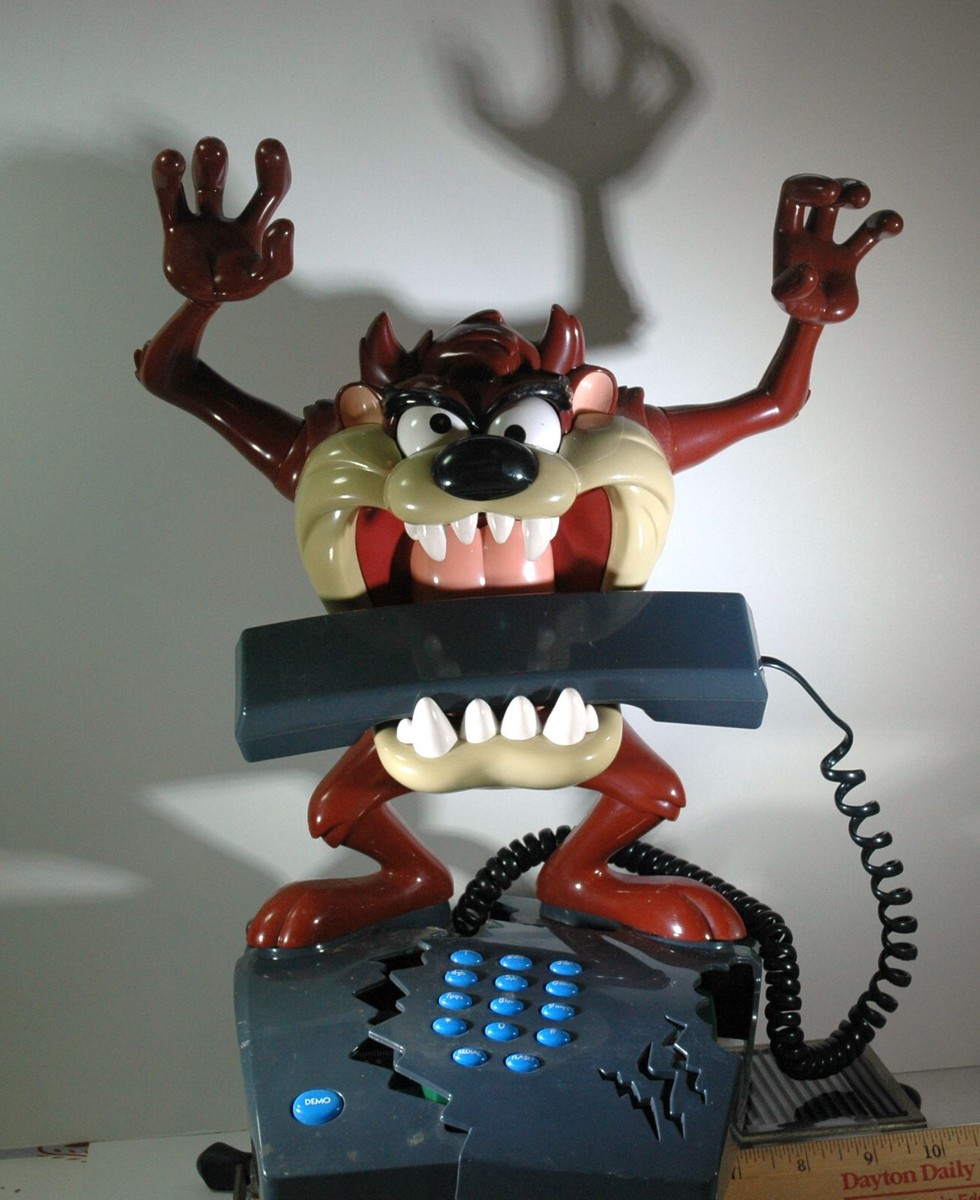 Taz Talking Animated Phone, Looney Tunes Tazmanian Devil Landline