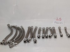 15 Braided 316 Stainless Steel Flex Hoses, Assorted Lengths Sizes Ports