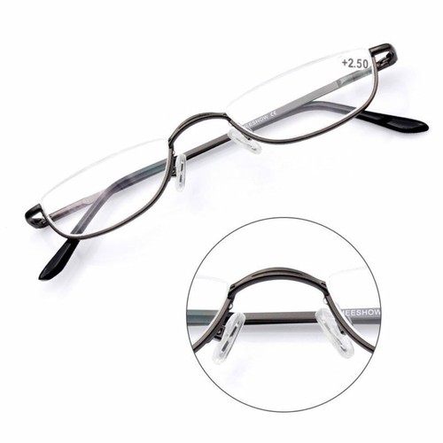 Lesebrille Federscharniere Halbmond Halbrandlos Lesegerät Unisex +1,0~+4,0 NEU - Bild 10 von 14