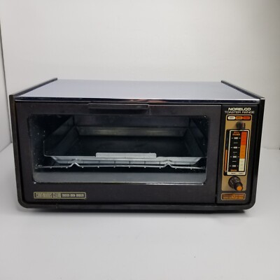 VTG T04500 Norelco Chrome Toaster Range Oven Broiler, w/ Rack & Tray USA WORKS 