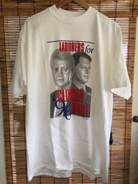 Vintage XL Clinton Gore Political Presidential Campaign Shirt NWOT | eBay