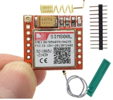 SIM800L GPRS GSM Module With Antenna TTL Card Board Quad Band Onboard