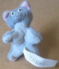 POUND Puppy PURRIES Mini gray Kitten Cat 2.5" long, 1995 Galoob