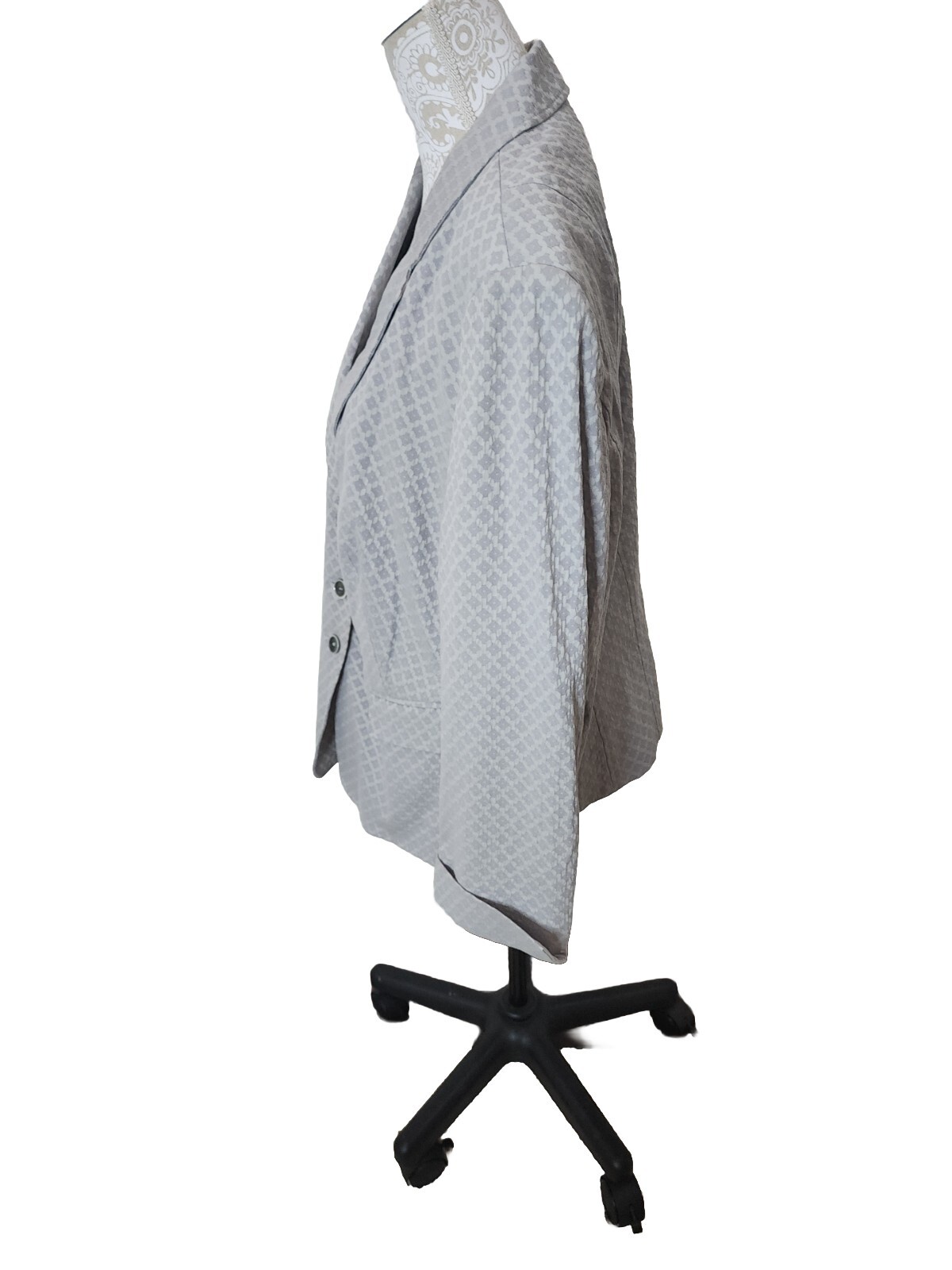 Basler Blazer Sydney Light Gray Pattern Cuffed Sl… - image 3