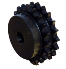 D40B18H-PB Duplex Sprocket Plain Bore 5/8" for #40 Duplex Chain