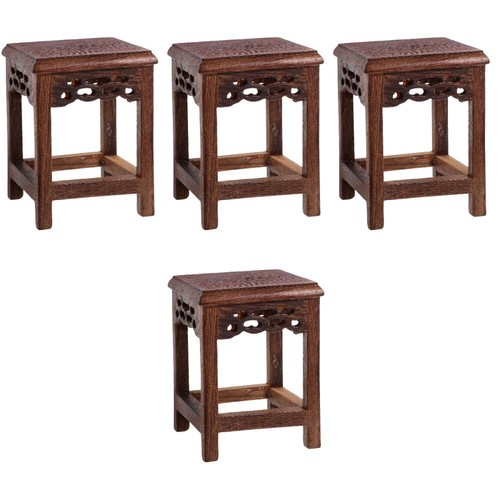 4 PCS Vase Base Holz Blumenkübel Podest Pflanzenuntersetzer - Bild 11 von 12