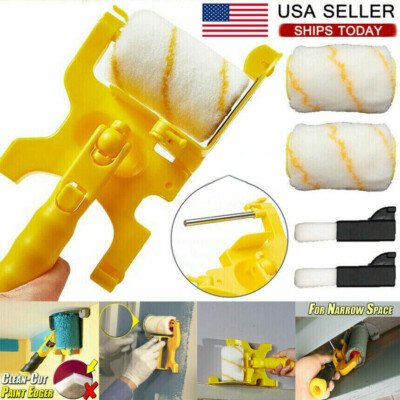 Multifunctional Clean-Cut Paint Edger Roller Brush Safe Tool for Wall Ceiling US