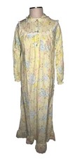 Vintage Carole Long Nightgown Floral Cottage Loungewear Prairie Granny M