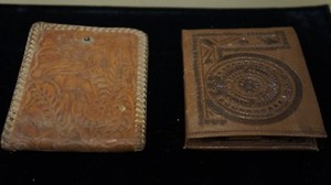 LOT OF 2 KIDS WALLET ONE FAUX LEATHER? USED AND ONE FAUX PLASTIC-NEWER