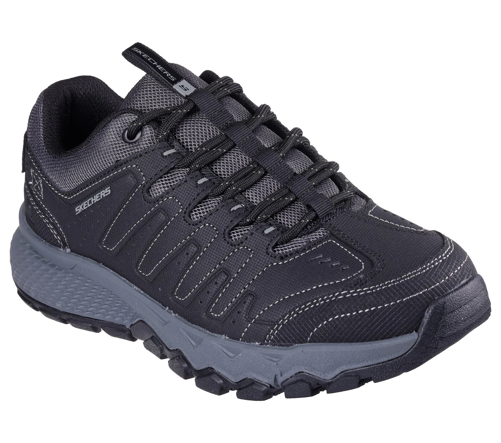 Skechers Shoes Black Men's Hike Trail Comfort Casual Memory Foam Out door 237615