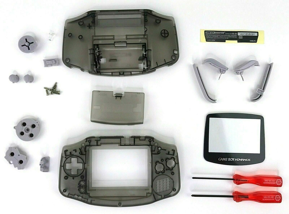 Gameboy Advance Shell Housing Transparent Game Boy IPS Ready Trim CHOOSE A  COLOR