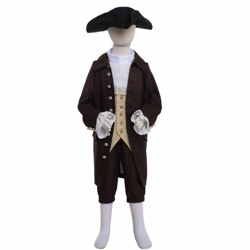 Medieval Kids Outfit Suit Coat Pants Shorts Breeches Vest Steampunk Costume - Picture 17 of 24