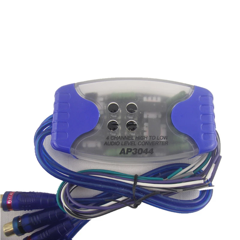 Carro SUV rádio estéreo alto-falante fio 4 vias RCA Hi/Lo adaptador conversor de nível de linha - Imagem 2 de 4