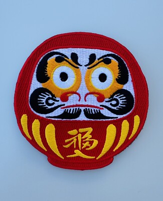 Japanese Daruma Japan Travel Souvenir Embroidered Hook/Loop Morale Japanese Daruma Japan Travel Souvenir Embroidered Hook/Loop Morale
