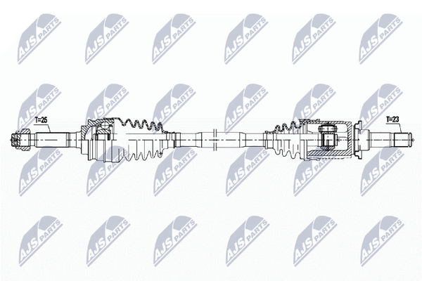 Antriebswelle NTY NPW-CH-094 FüR Jeep Compass MK49 CRD 4X4-image