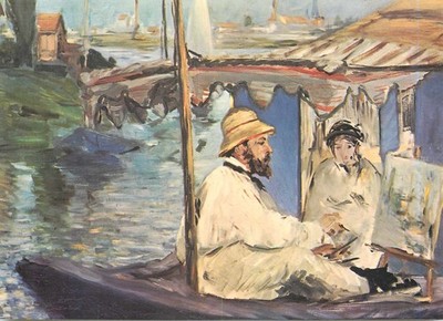 AK - Edouard Manet - Monet in seinem Malboot Detail - Neue Pinakothek München