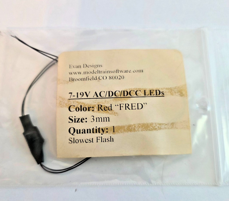 Evan Designs LED Light 3mm Universal 7-19 Volt AC, DC, DCC pkg(1) Red "FRED"