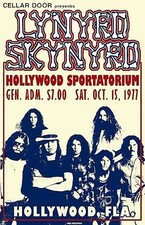 Lynyrd Skynyrd Hollywood Sportatorium 1977 Vintage Concert Poster