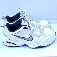 Nike Men's Sz 10 Air Monarch IV 416355 102 Sneaker Trainer White /Blue Running