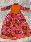 Vintage Faerie Glen Orange Flower Dress For Sindy Or Barbie