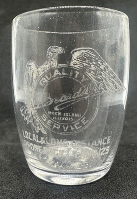 Antique Beardsley Quality Service Rock Island ILL Pre-Pro Whiskey Shot Glass 125