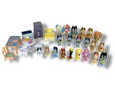 30 Piece Bluey Toy Lot Figures, Furniture - Mom, Dad, Bluey, Unipony  More