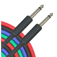 Musician's Gear Braided Instrument Cable 1/4" Black 3 ft.