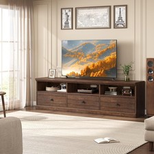 TV Stand for Up To 75'' TV Wooden Entertainment Center Storage Drawers Cabinet