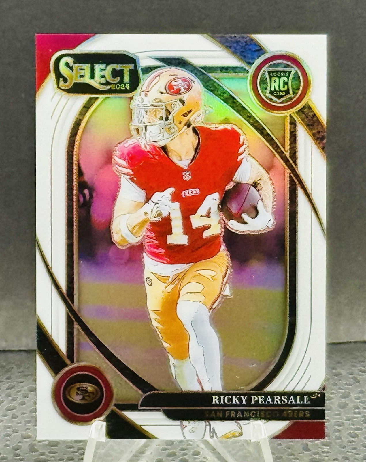 2024 Select Ricky Pearsall White Prizm CLUB LEVEL RC 14/35 Niners Jersey Match