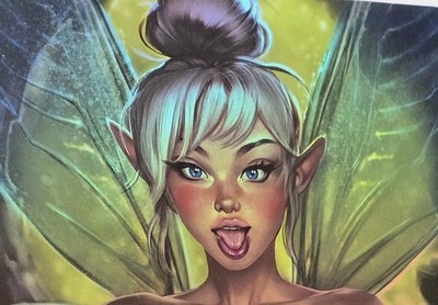 Tinkerbell Duty Calls Girls 3 Foil Pixie Tease Full Nude Naughty Chrome LTD 20 