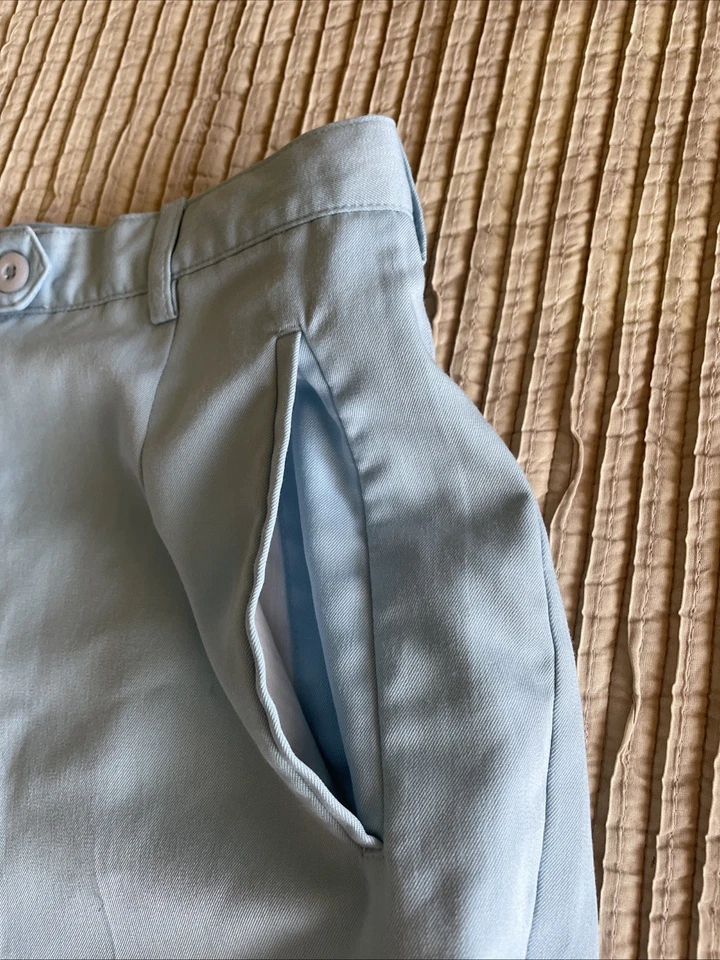 Vintage CUTTER & BUCK Baby Blue High Rise Tailored Relaxed Lightweight Shorts 6 - Image 2 of 4