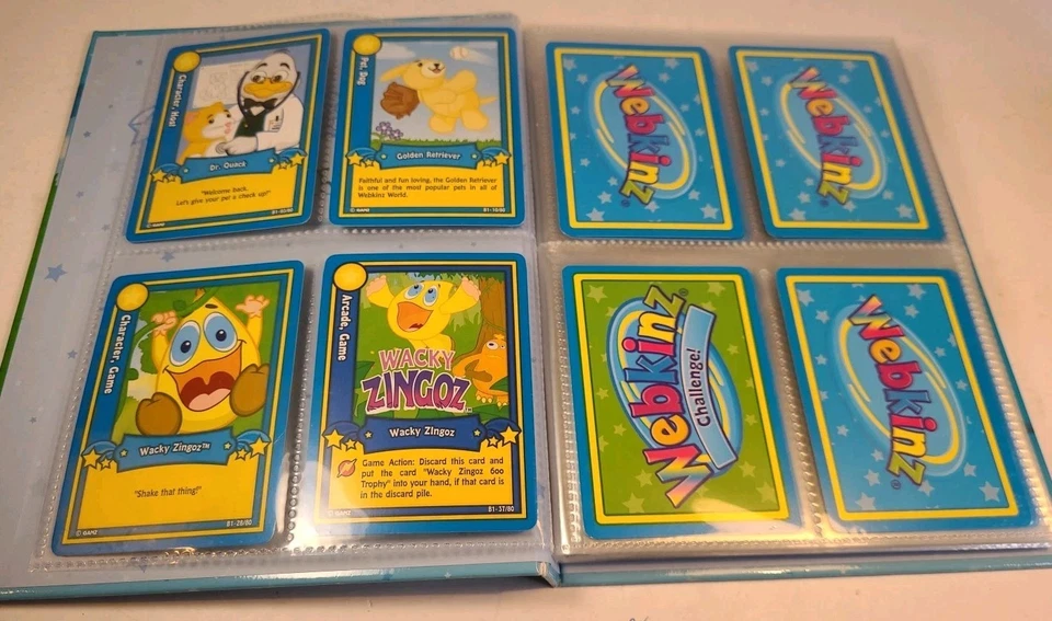 Álbum de tarjetas coleccionables Webkinz + 80 tarjetas surtidas + pegatinas códigos de características + etiquetas Foto 4 de 4
