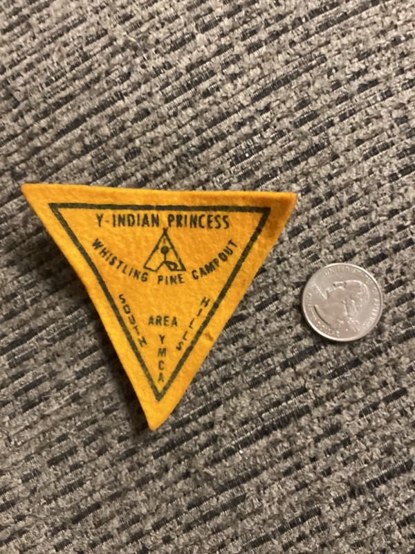Vintage YMCA Y-INDIAN PRINCESS Patch - WHISTLING PINE CAMPOUT - PITTSBURGH Area