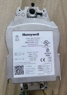 Honeywell MS4104F1210 2-Position Direct Coupled Actuator, 30 lb-in/ 3.4Nm, 120V