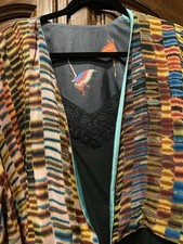 Johnny Was Silk Reversible Butterfly/batik Kimono