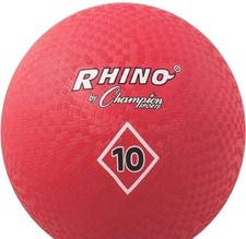 NEW Champion Sports 10 Inch Playground Ball - RED Kickball Dodgeball Four Square