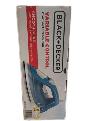 BLACK+DECKER IR20V: Variable Control Compact Steam Iron - Blue & White