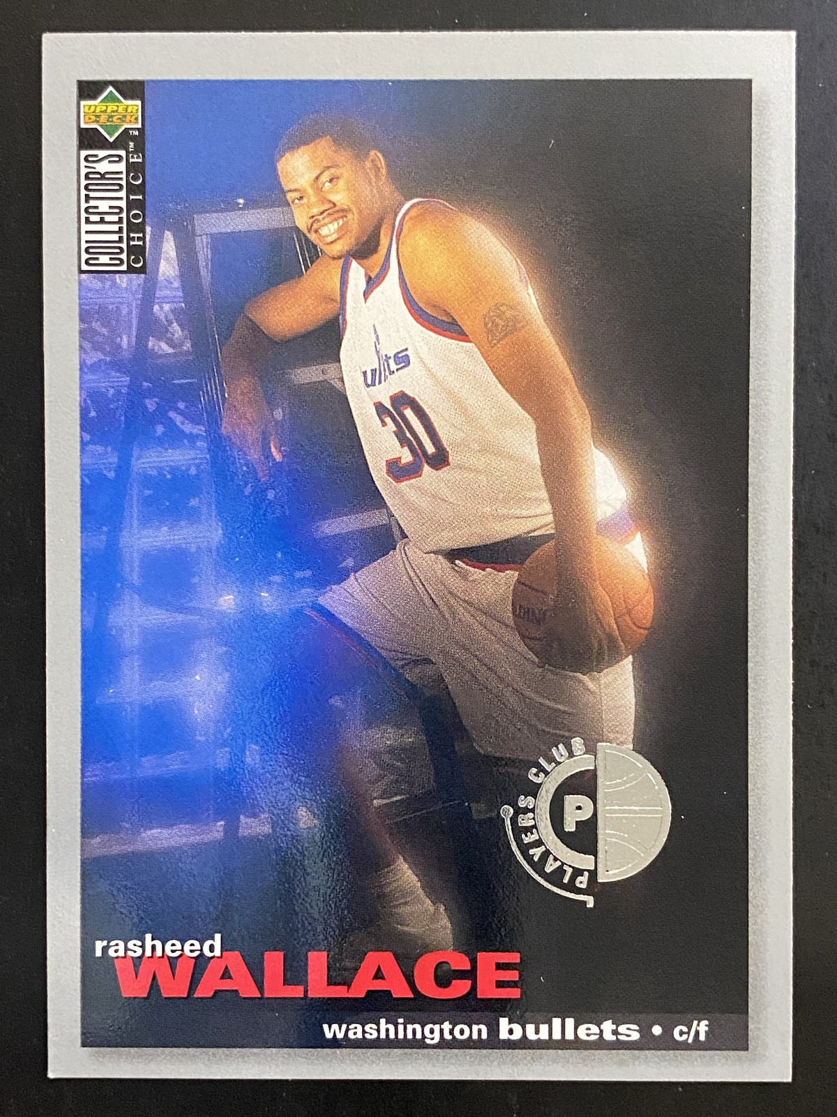Rasheed Wallace 1995-96 Collector's Choice Player's Club Washington Bullets #239