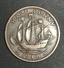1940 George VI Half Penny Coin  #0406