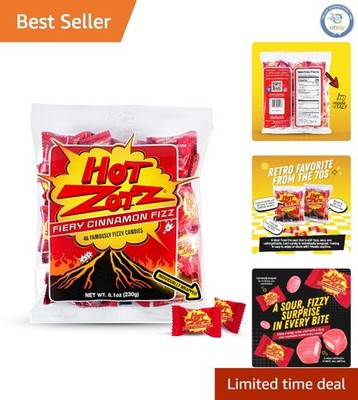 Individually Wrapped Fiery Cinnamon Fizzy Candy   46 Count Nostalgia Treats
