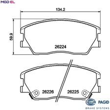 BRAKE PAD SET DISC BRAKE 8DB 355 040-591 FOR KIA SOUL/III/Cargo G4FJ 1.6L 4cyl