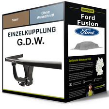 Starre Anhängerkupplung für FORD Fusion 08.2002-09.2005 Typ JU G.D.W. NEU