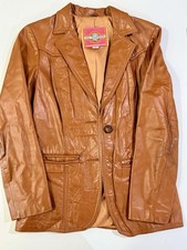 Vintage Pioneer Wear Brand Leather Blazer Western USA Jacket Sz 10