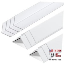 Pcs Wall Corner Protector Guards, Vinyl 1 1-1/8 x 1-1/8 x 48 Inches 10 White